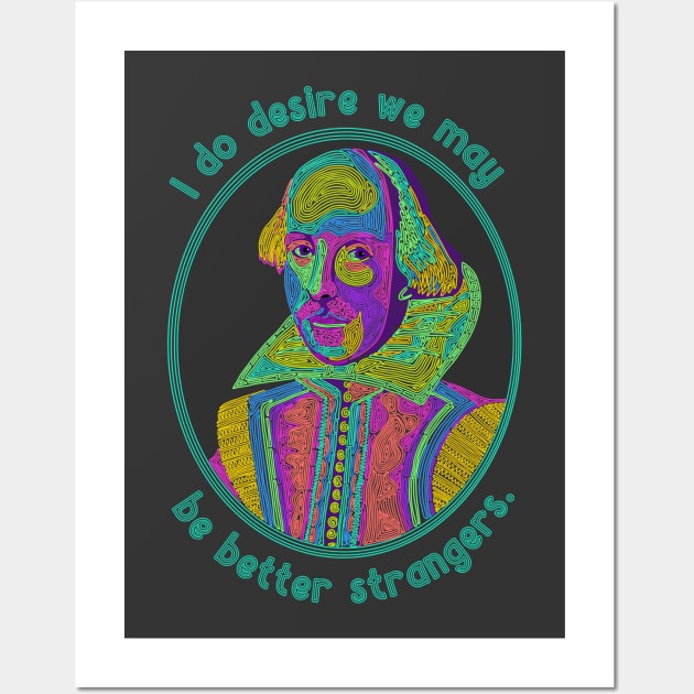 William Shakespeare Portrait and Quote Wall Art by Slightly Unhinged